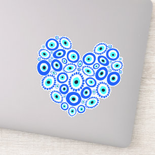 Evil Eye Love Heart Blue