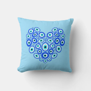 Evil Eye Love Heart Pretty Cushion