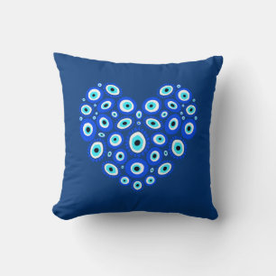 Evil Eye Love Heart Unisex Cushion