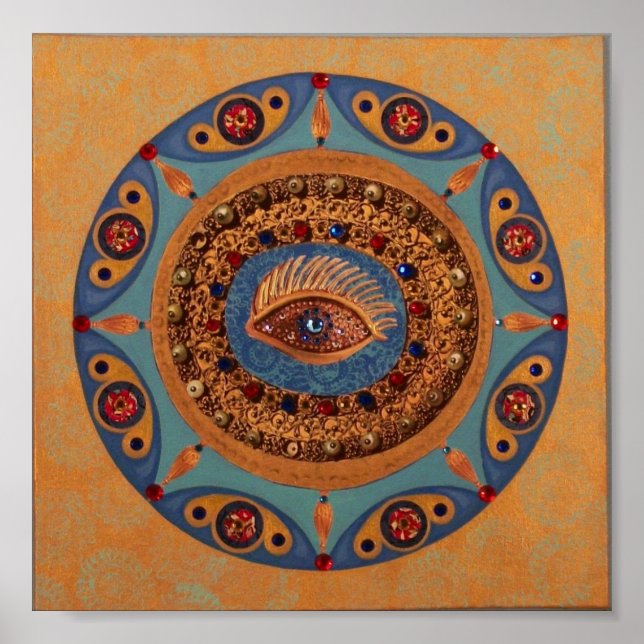 Evil Eye Mandala: Original Art Poster (Front)