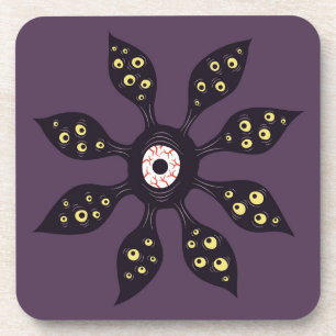 Evil Eye Monster Creepy Weird Gothic Art Coaster