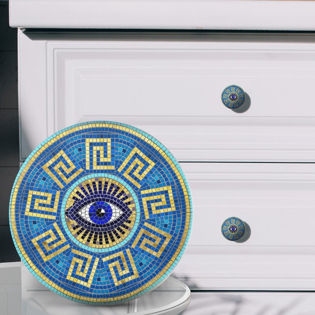 Evil Eye Mosaic Tile ornament Ceramic Knob (Creator Uploaded)