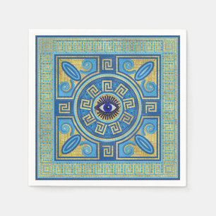 Evil Eye Mosaic Tile ornament Napkin