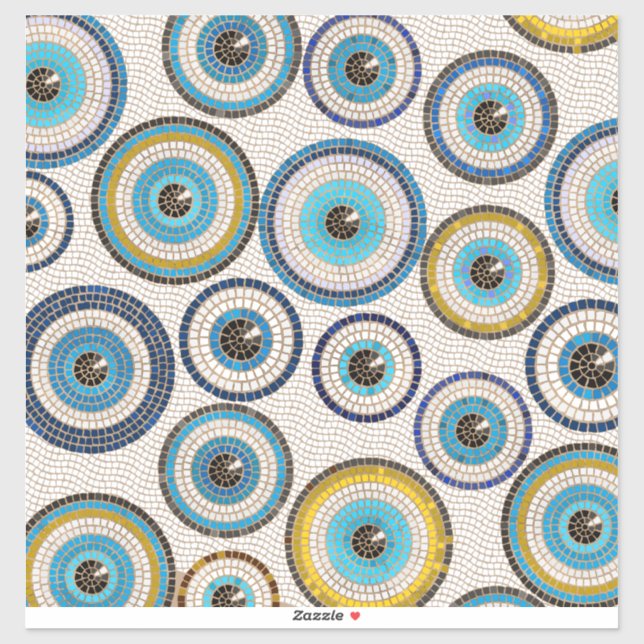 Evil Eye Mosaic Tile Pattern (Sheet)