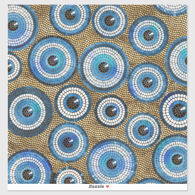 Evil Eye Mosaic Tile Pattern (Sheet)