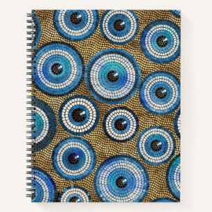 Evil Eye Mosaic Tile Pattern Notebook
