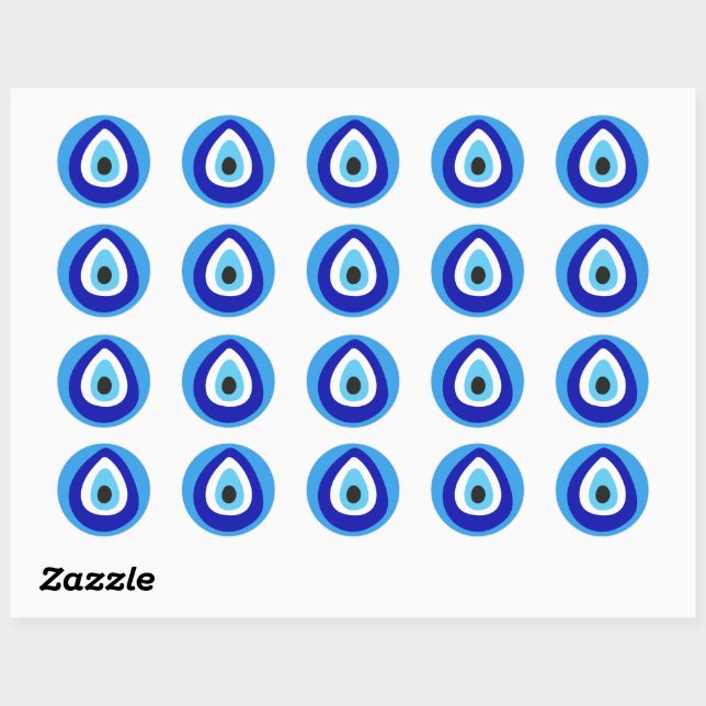 Evil Eye Nazar Amulet Classic Round Sticker (Sheet)