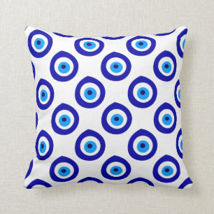 Evil Eye Nazar Amulet Symbol Pattern Cushion