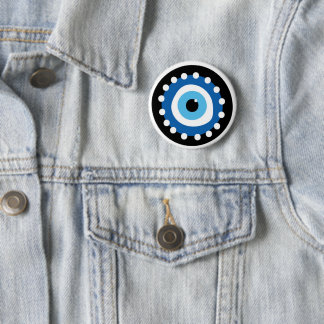 Evil Eye Nazar Amulet Talisman Protection 6 Cm Round Badge