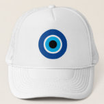 Evil Eye Nazar Blue Mati trucker hat<br><div class="desc">Evil Eye Nazar Blue Mati trucker hat. Greek Turkish symbol of good luck and protection.</div>