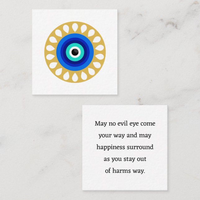 Evil Eye Nazar Good Karma Pass Along Cards (Front/Back)