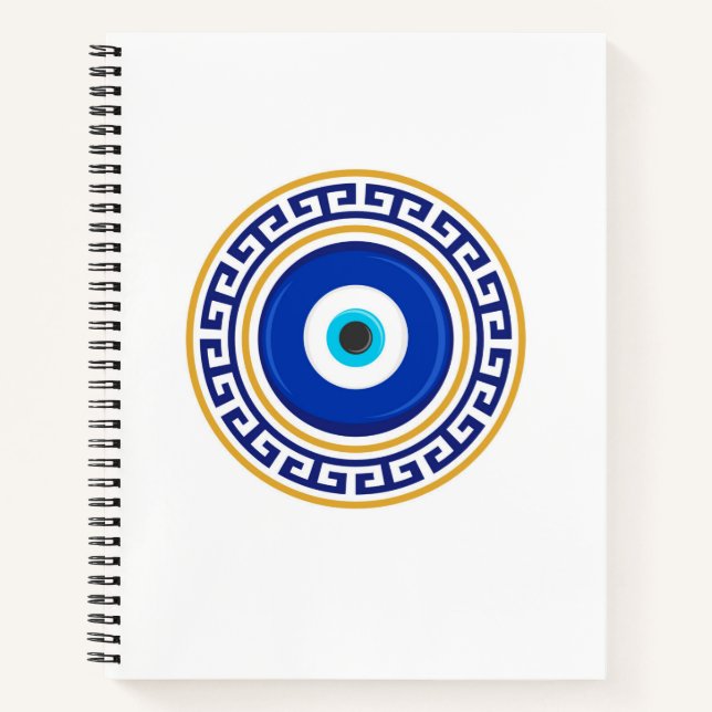 Evil Eye Notebook - Blue Oriental Talisman (Front)