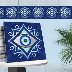 Evil Eye Ornament marble textures Tile