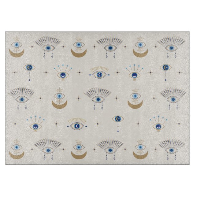 Evil Eye Pattern Cutting Board (Front)