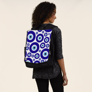 Evil Eye Pattern, Greek Eye, Turkish Eye, Nazar Backpack