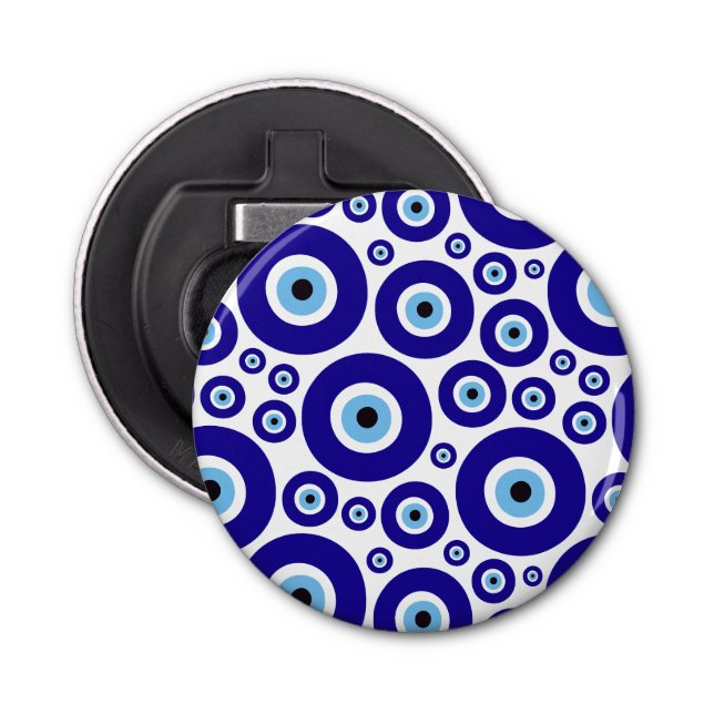 Evil Eye Pattern, Greek Eye, Turkish Eye, Nazar Bottle Opener (Front)