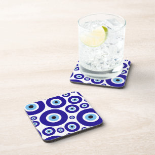 Evil Eye Pattern, Greek Eye, Turkish Eye, Nazar Coaster