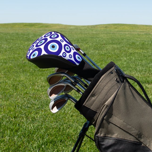Evil Eye Pattern, Greek Eye, Turkish Eye, Nazar Golf Head Cover (In Situ)