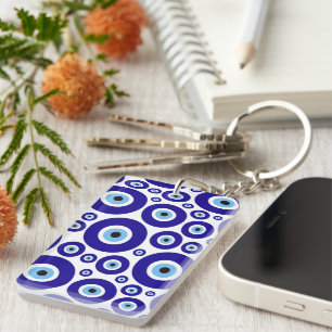 Evil Eye Pattern, Greek Eye, Turkish Eye, Nazar Key Ring