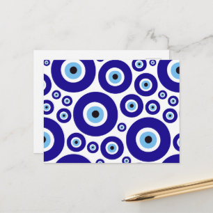 Evil Eye Pattern, Greek Eye, Turkish Eye, Nazar Postcard