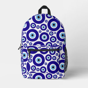 Evil Eye Pattern, Greek Eye, Turkish Eye, Nazar Printed Backpack