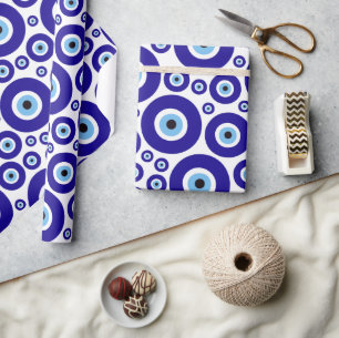 Evil Eye Pattern, Greek Eye, Turkish Eye, Nazar Wrapping Paper