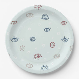 Evil Eye Pattern Paper Plate