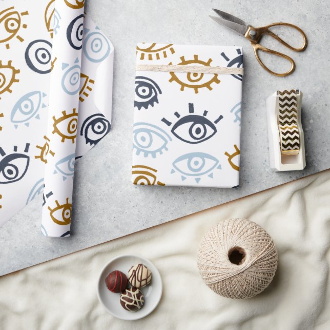 Evil Eye Pattern Wrapping Paper (Crafts)