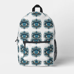 Evil eye printed backpack