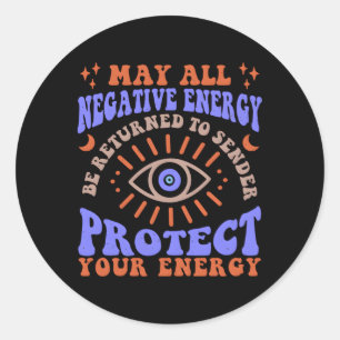 Evil Eye Protect Your Energy Preppy Salem S Classic Round Sticker