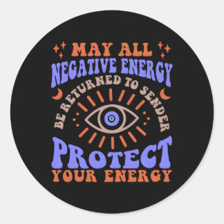 Evil Eye Protect Your Energy Preppy Salem S Classic Round Sticker
