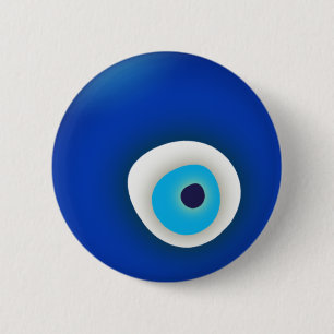 Evil Eye Protection 6 Cm Round Badge