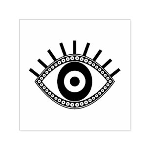 Evil eye protection ethnic talisman symbol self-inking stamp