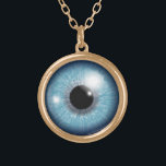 Evil Eye Protection Gold Plated Necklace<br><div class="desc">Protect yourself from the evil thoughts of others with the realistic evil eye pendant. the 3rd eye sees all.</div>