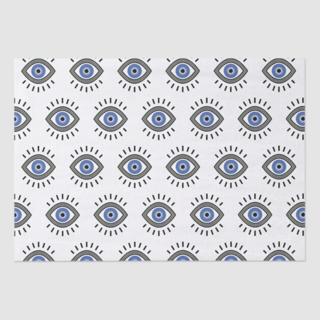 Evil eye protection , greek blue eye tissue paper (Front)