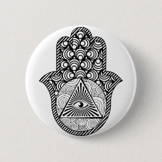 Evil Eye Protection Hamsa 6 Cm Round Badge
