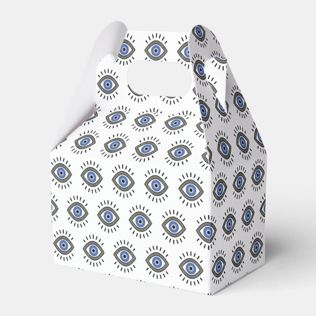 Evil eye protection symbol, blue eye   favour box (Front Side)