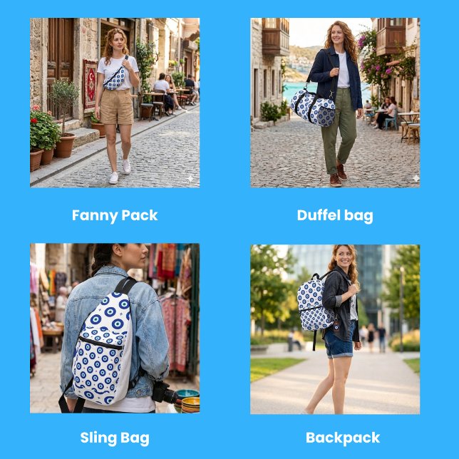 Evil Eye Protection Turkish Geometric  Pattern Accessory Pouch (Evil Eye Protection Turkish Geometric Pattern bags)