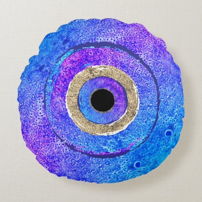 Evil Eye Round Cushion (Front)