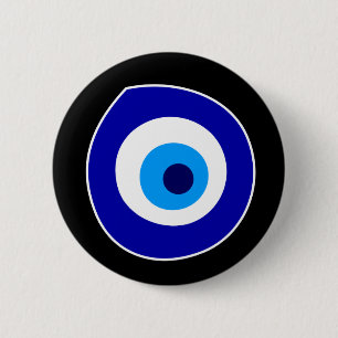 Evil eye symbol 6 cm round badge