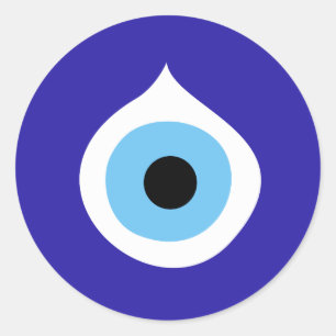 evil eye symbol classic round sticker