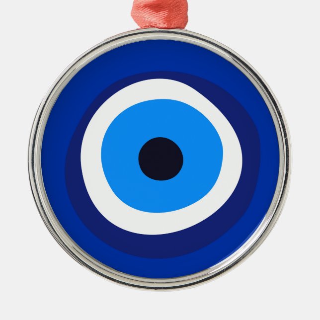 evil eye symbol greek turkish arab talisman metal tree decoration (Front)