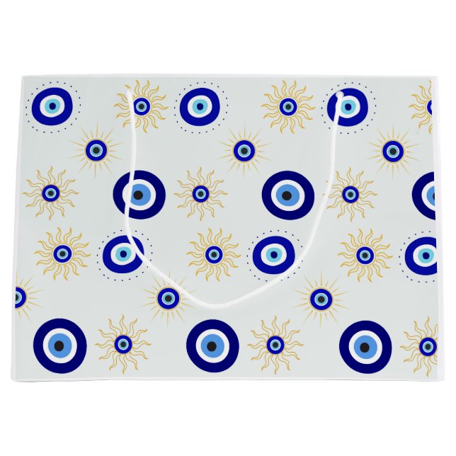 Evil Eye Symbol Large Gift Bag (Front)