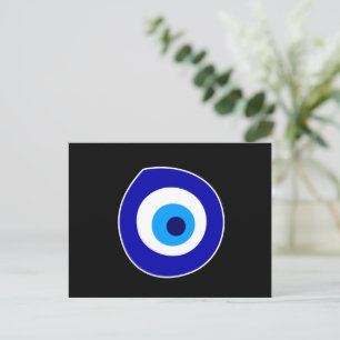 Evil eye symbol postcard