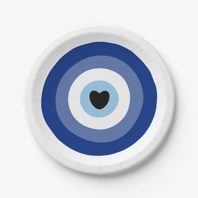Evil Eye Symbol Protection Paper Plate (Front)