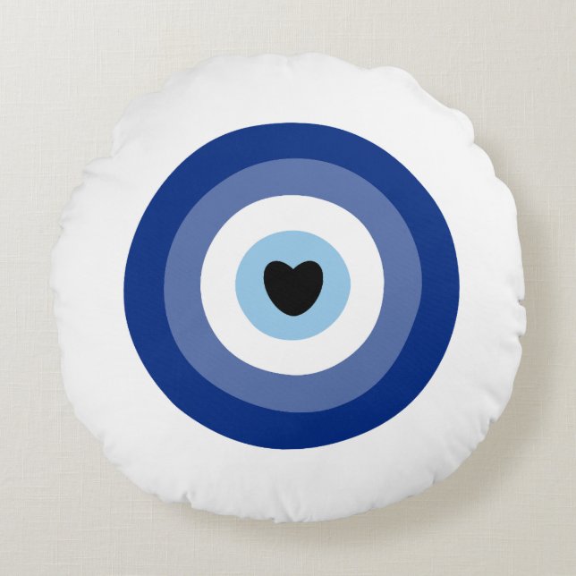 Evil Eye Symbol Protection Round Cushion (Front)