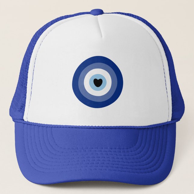 Evil Eye Symbol Protection Trucker Hat (Front)