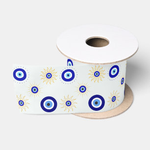 Evil Eye Symbol Satin Ribbon