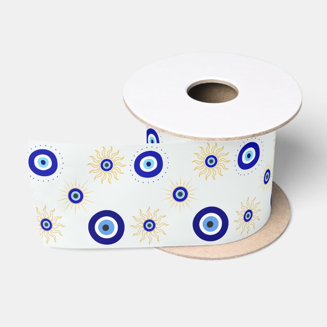Evil Eye Symbol Satin Ribbon (Spool)
