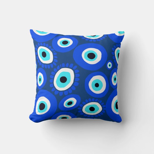 Evil Eye Symbolic Protector From Evil Cushion (Front)